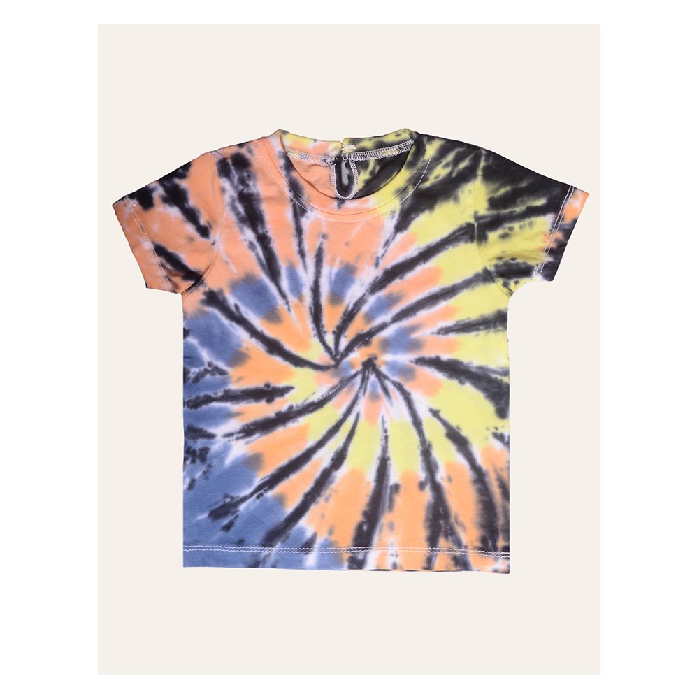 IXAMPLE Boys Tie & Dye T-shirt, Blue & Yellow, IXSGTS 64026