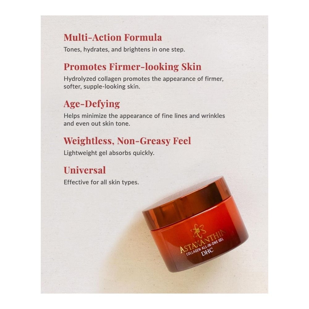 DHC Astaxanthin Collagen All-in-One Gel, Brightening Daytime Facial ...