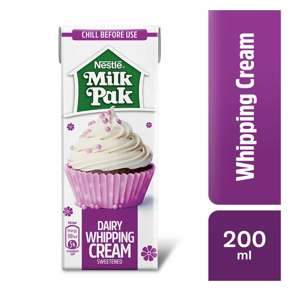 Nestle Milkpak Dairy Whipping Cream, Sweetened, 200ml