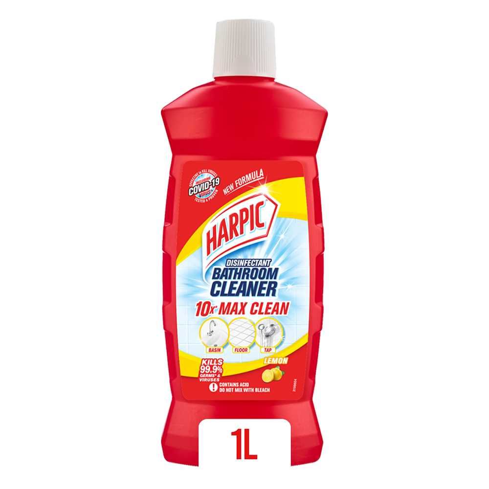 Harpic Disinfectant Bathroom Cleaner, Lemon, 1000ml