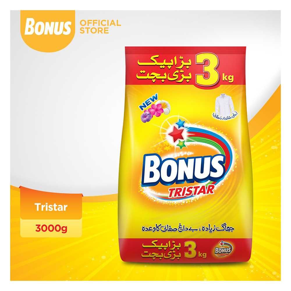 Bonus Tri Star Washing Powder, 3KG