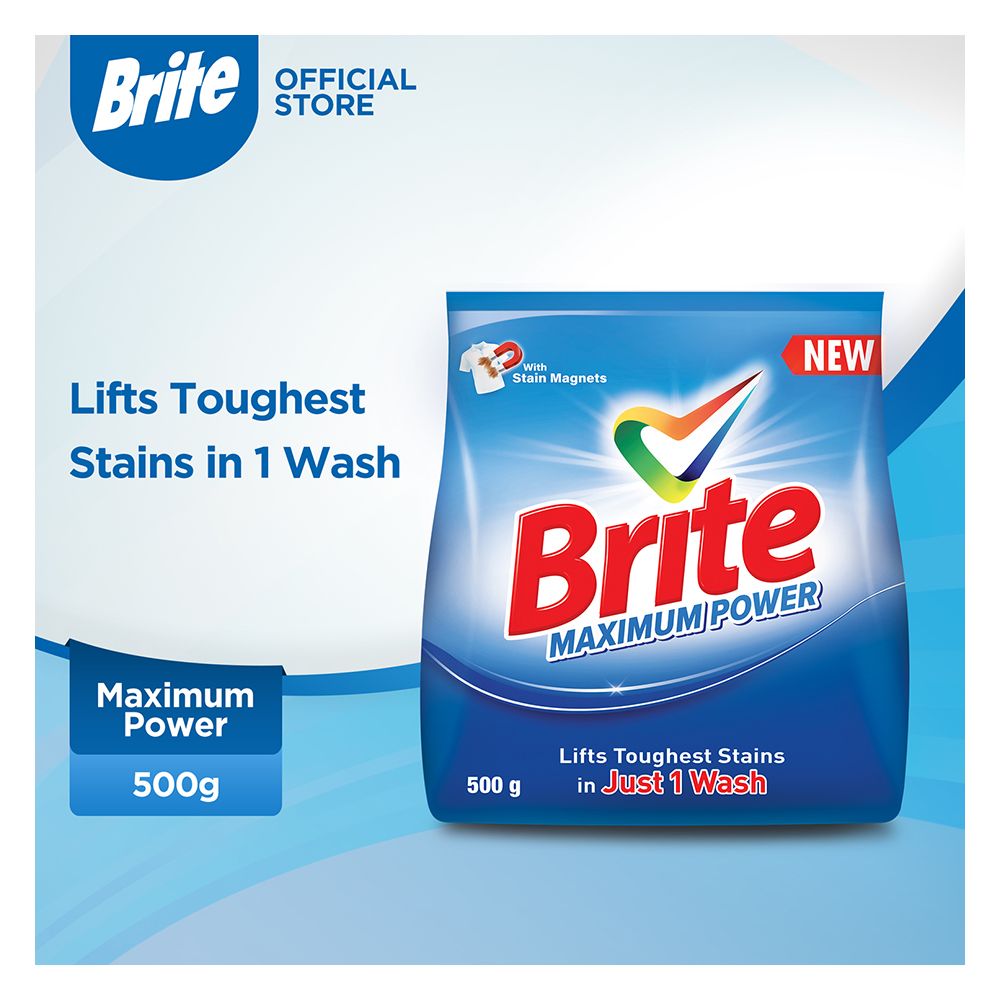 Brite Maximum Power Detergent Powder 500g