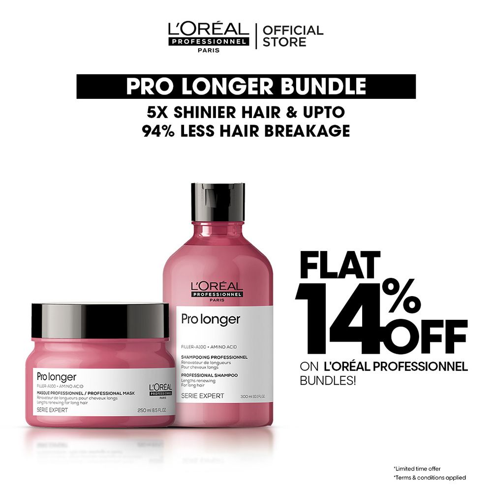 L'Oreal Professionnel Pro Longer 300ml Shampoo & 250ml Mask, Bundle Offer