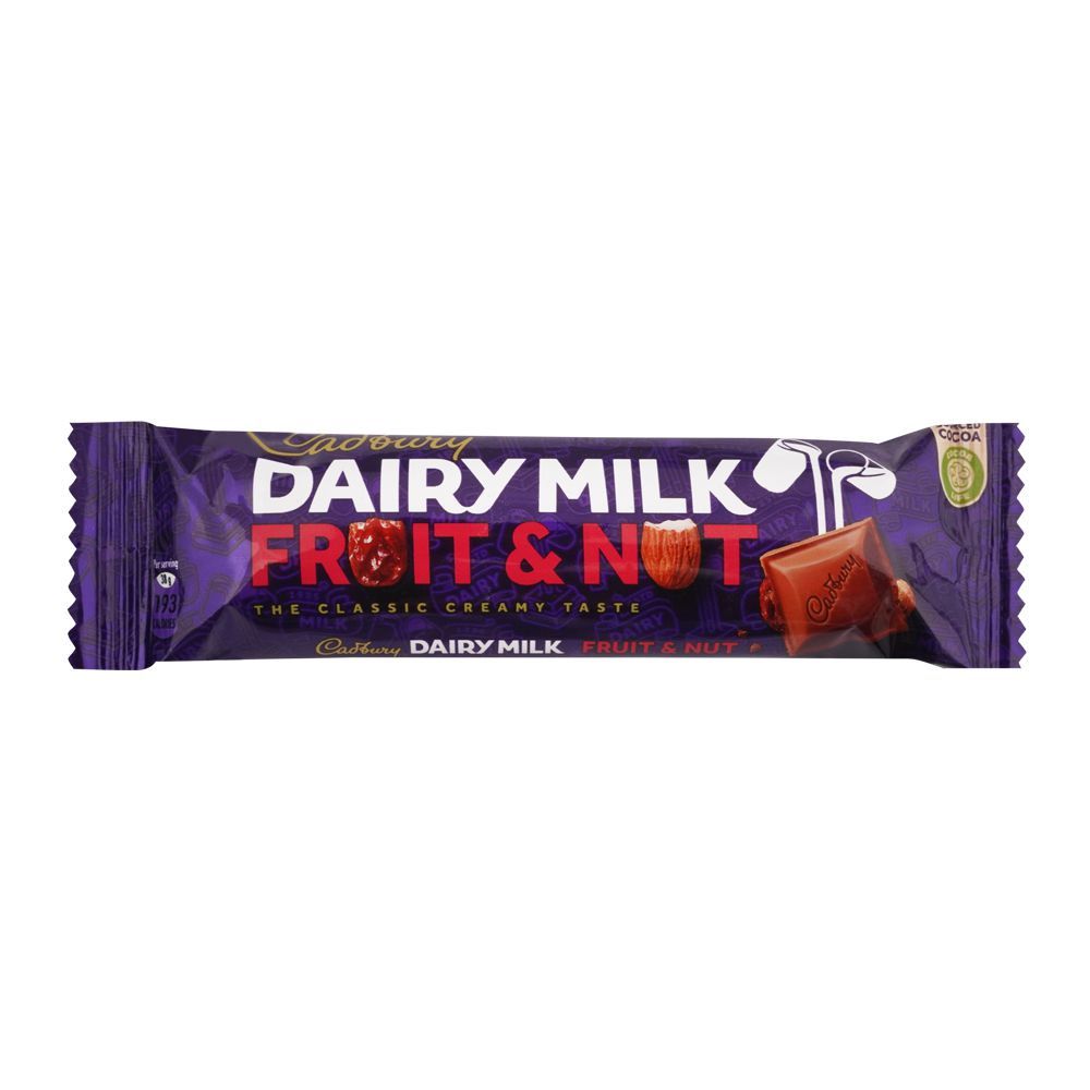 Cadbury Dairy Milk Fruit & Nut Chocolate, 38g, (Local)