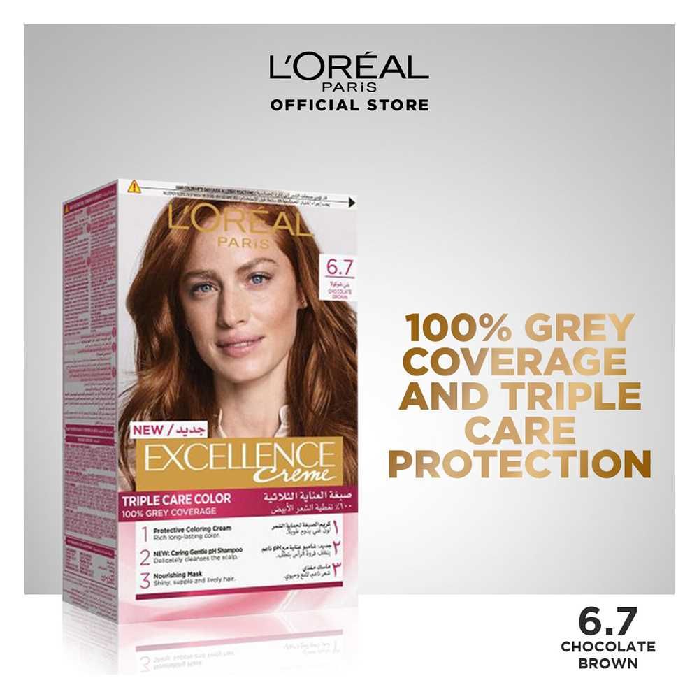 L'Oreal Paris Excellence Hair Color, Chocolate Brown, 6.7