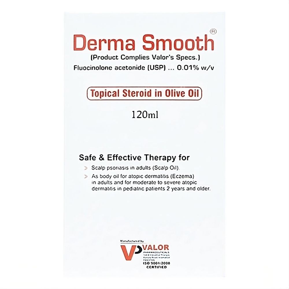 Derma Smooth Topical Steroid in Olive Oil, 120ml