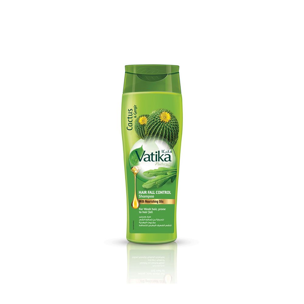 Dabur Vatika Naturals Cactus & Gergir Hairfall Control Shampoo, For Weak Hair, 185ml