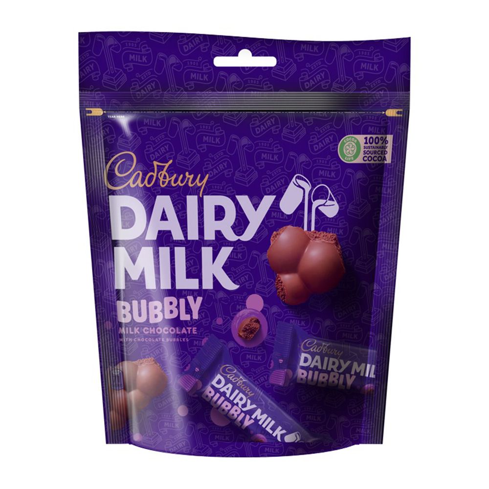 Cadbury Dairy Milk Bubbly Mini Bars Bag (Local), 204g