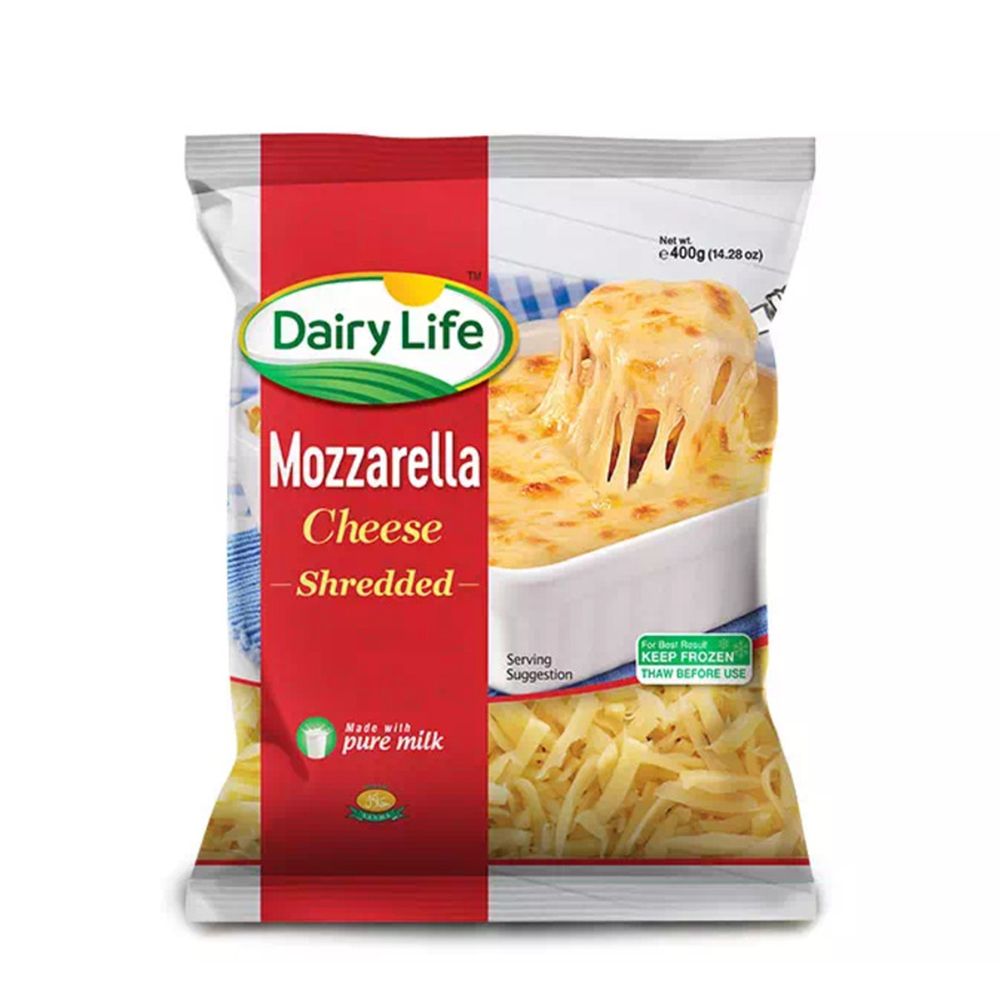 Dairy Life Mozzarella Shredded Cheese, 400g