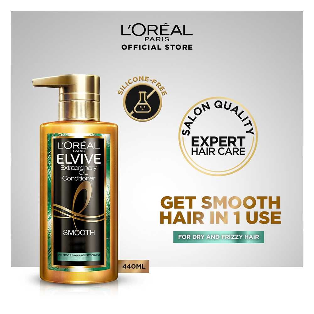 L'Oreal Paris Elvive Extraordinary Oil Conditioner, Silicone Free, 440ml