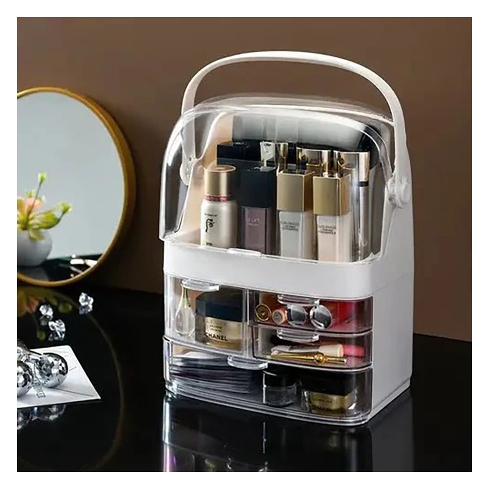 Matrix Transparent Cosmetics Organizer With Drawers, Large Capacity Makeup Case, Clear Makeup Organizer for Vanity