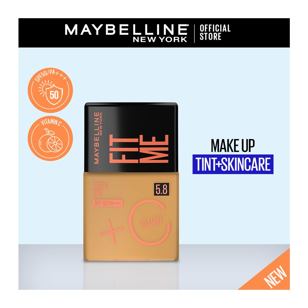 Maybelline Fit Me 5.8 Fresh Tint With SPF 50 & Vitamin C, 30ml