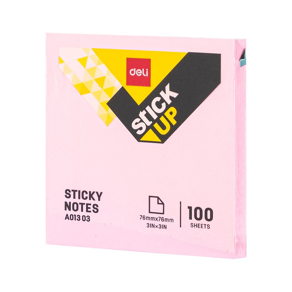 Order Deli Sticky Notes, 76X76mm 3''X3'', 100 Sheets, 4 Assorted Colors ...