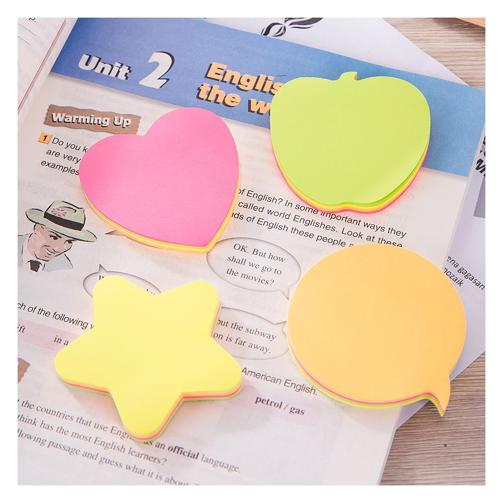 Purchase Deli Shape Sticky Notes, 76X76mm 3''X3'', 20X4 Sheets, 4 ...