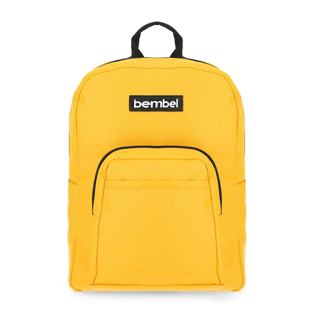 Bembel 13" Inch Solid Yellow Mini Backpack For Kids School Bag, 100222