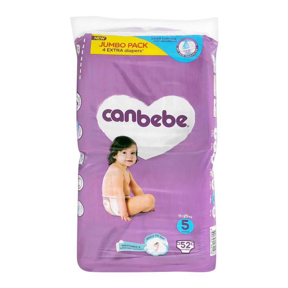 Canbebe Diaper Jumbo Pack 5 Junior 11-25Kg, 52-Pack