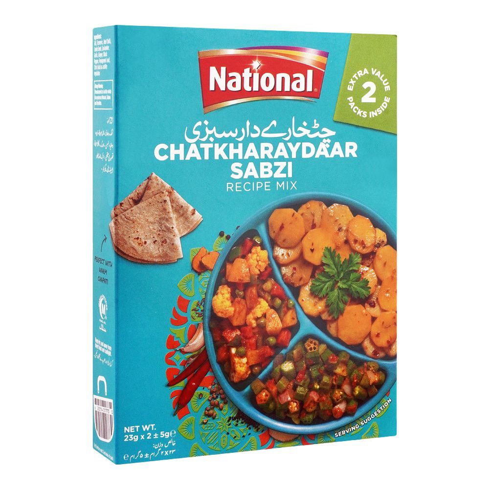 National Chatkharaydar Sabzi Recipe Masala Mix, 23x2g