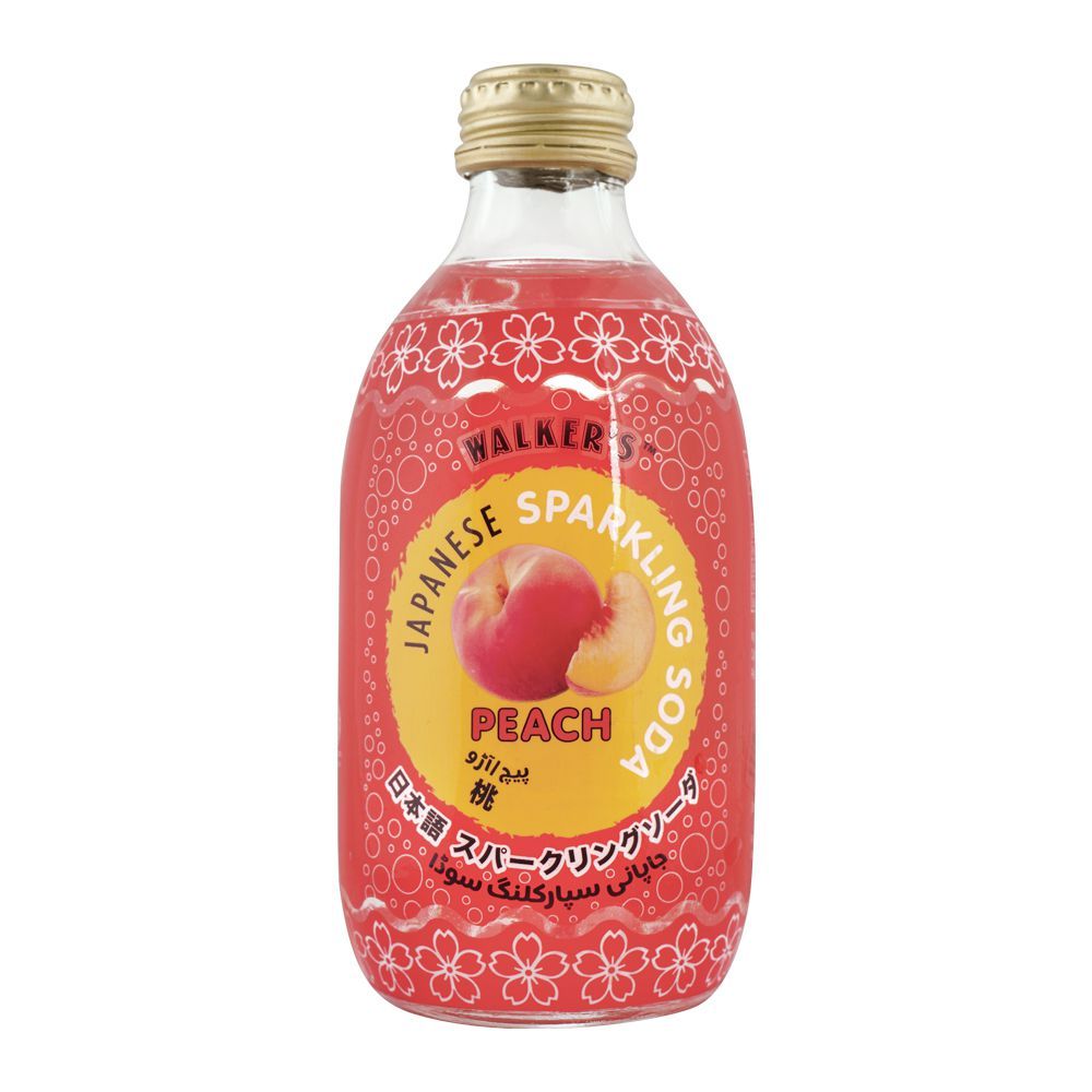 Walker's Japanese Sparkling Soda, Peach, 290ml