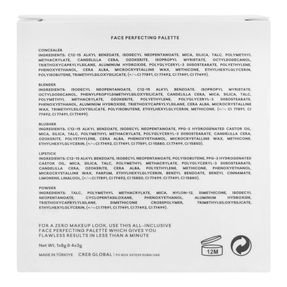 Buy Zero Makeup Face Perfecting Palette, Porcelain Online at Special ...