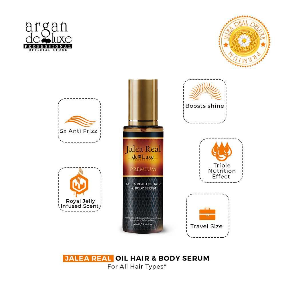 Jala Cosmetics Buy Jalea Real De Luxe Premium Jalea Real Oil Hair & Body Serum, 100ml ...