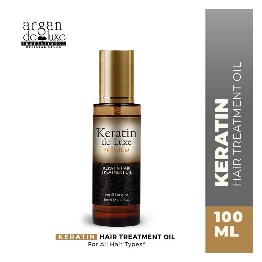 Keratin De Luxe Premium Keratin Hair Treatment Oil, For All Hair Types, 100ml