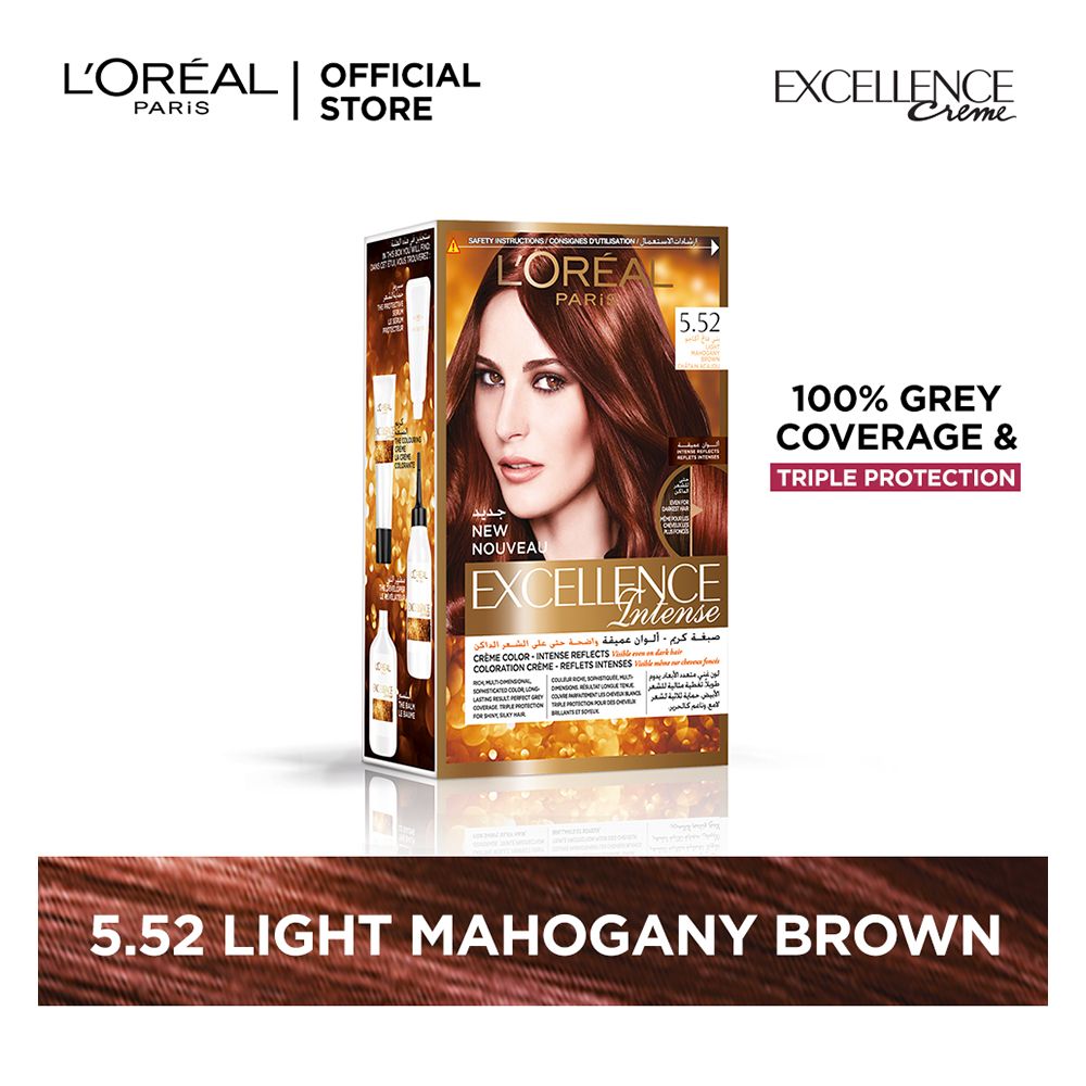 Order L'Oreal Paris Excellence Intense Hair Color Mahogany Brown 5.52 ...