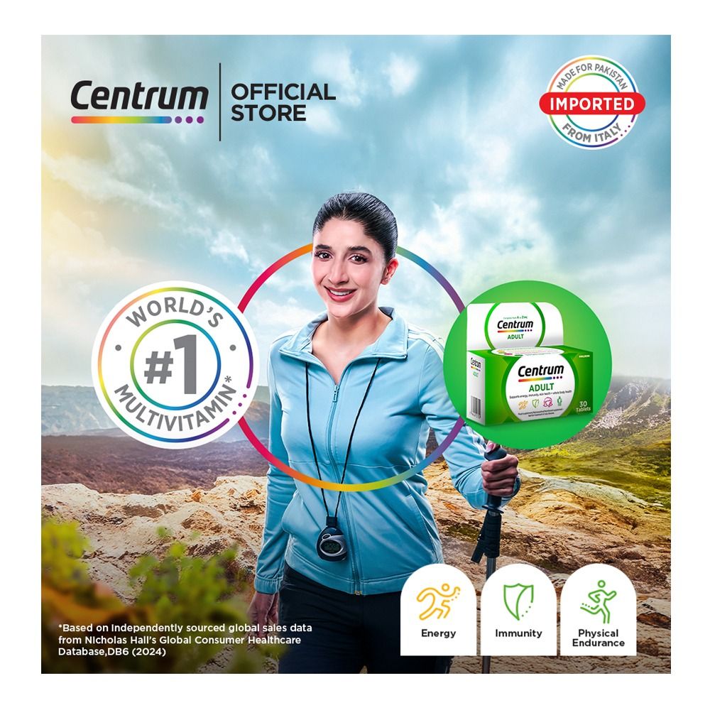 Centrum Adult 18-50 Age, Men & Women Multivitamin Supplements, 30-Pack