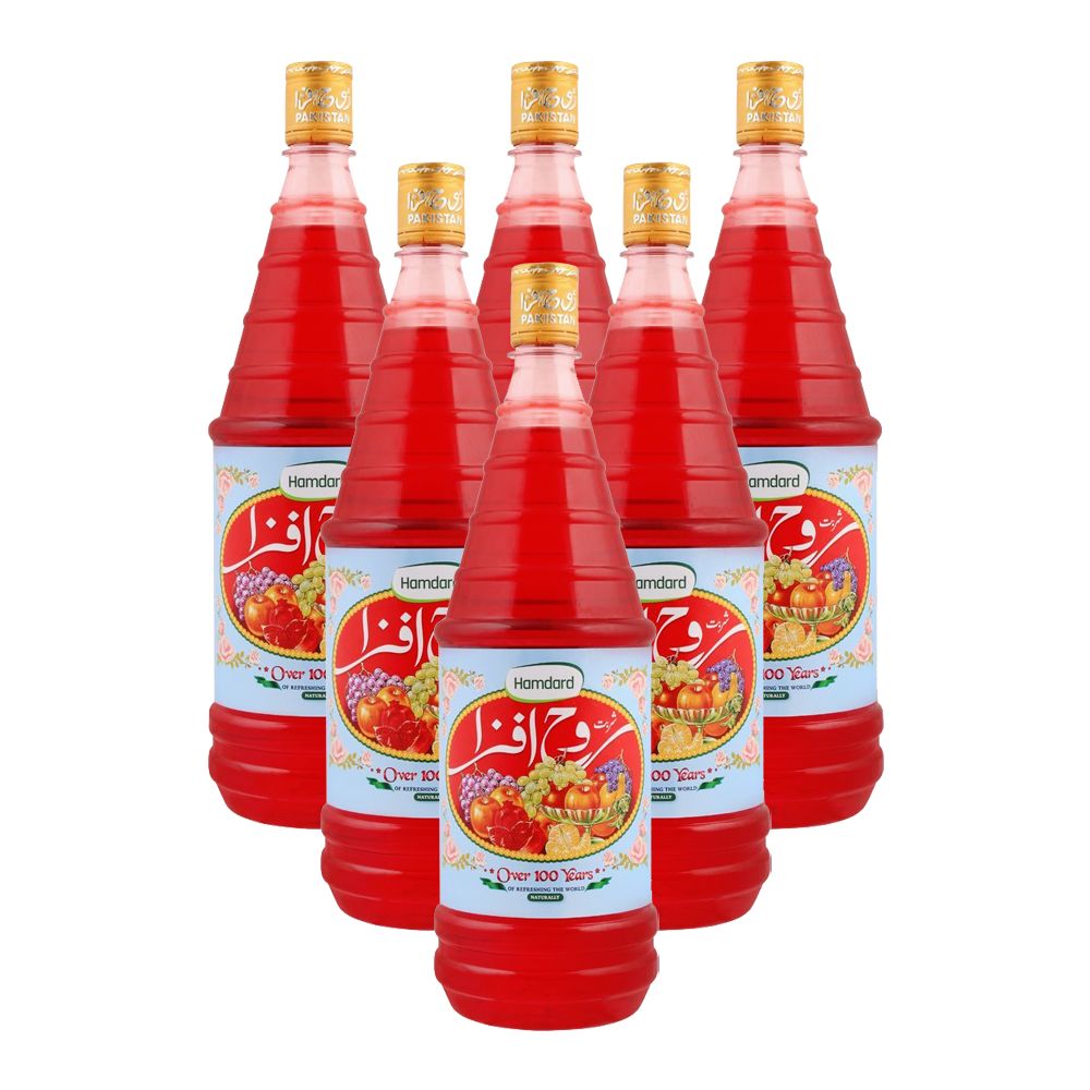 Rooh Afza Drink (Sharbat) Syrup, 1500ml Each, 6-Pack