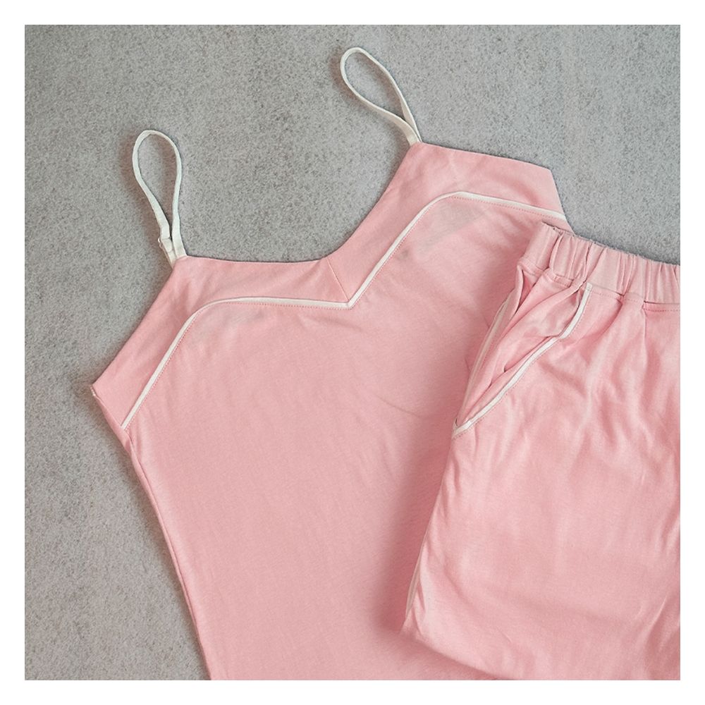 Poppy Camisole & Shorts, Lightweight Cotton Sleepwear For Women, Ideal For Summer, Pink, 139