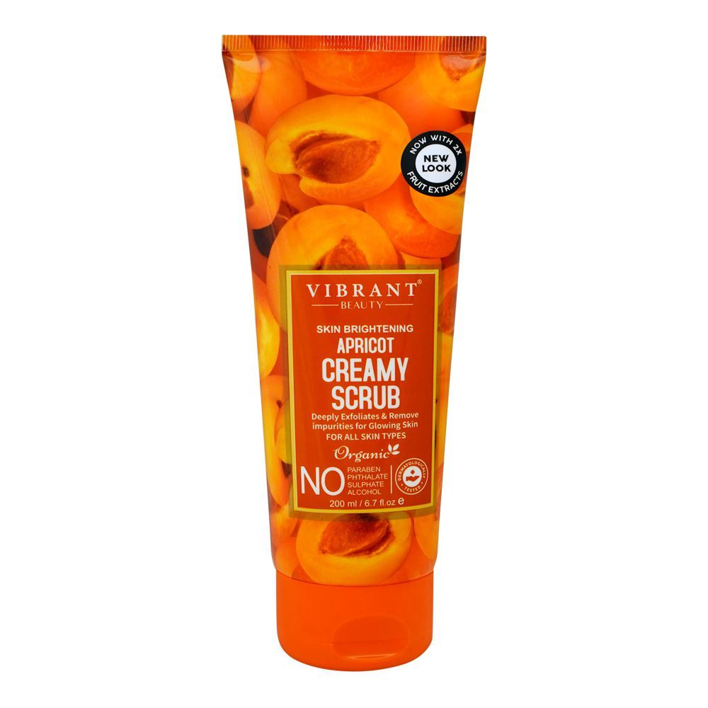 Vibrant Beauty Brightening Apricot Hydrating Creamy Scrub, For All Skin Types, 200ml