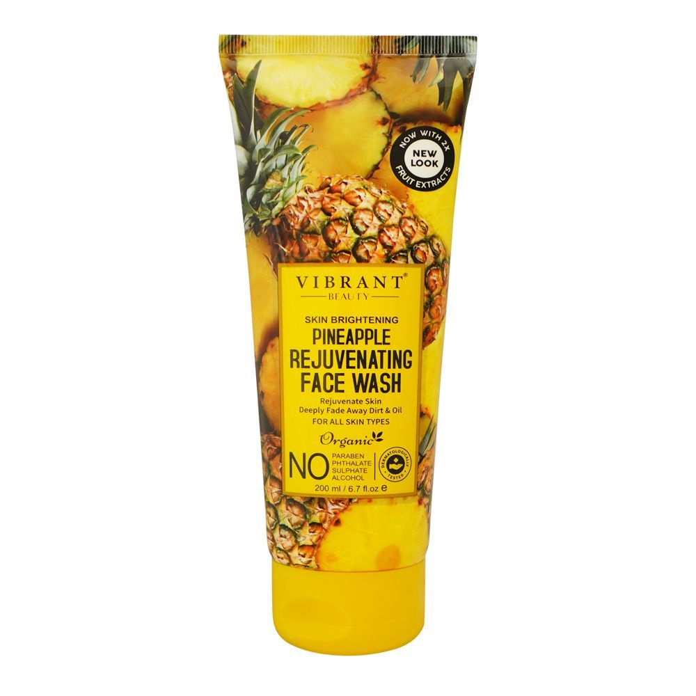 Vibrant Beauty Brightening Pineapple Refreshing Face Wash, For All Skin Types, 200ml