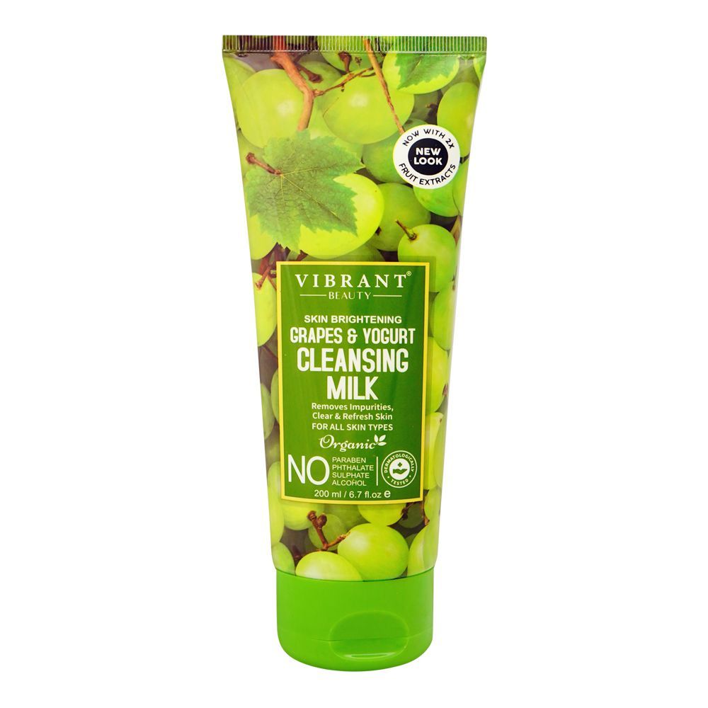 Vibrant Beauty Brightening Grapes & Yogurt Cleansing Milk, For All Skin Types, 200ml