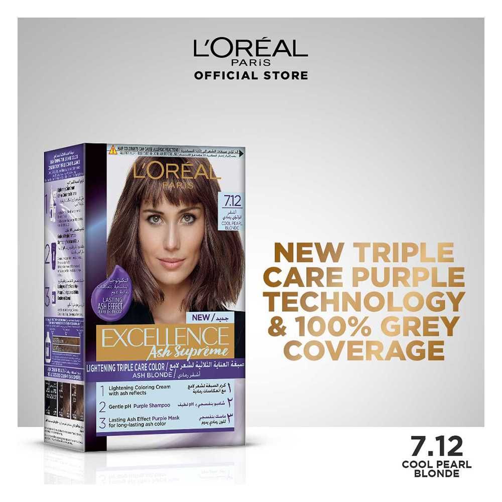 Purchase L'Oreal Paris Excellence Ash Supreme Triple Care Hair Color,   Cool Pearl Blonde Online at Best Price in Pakistan 