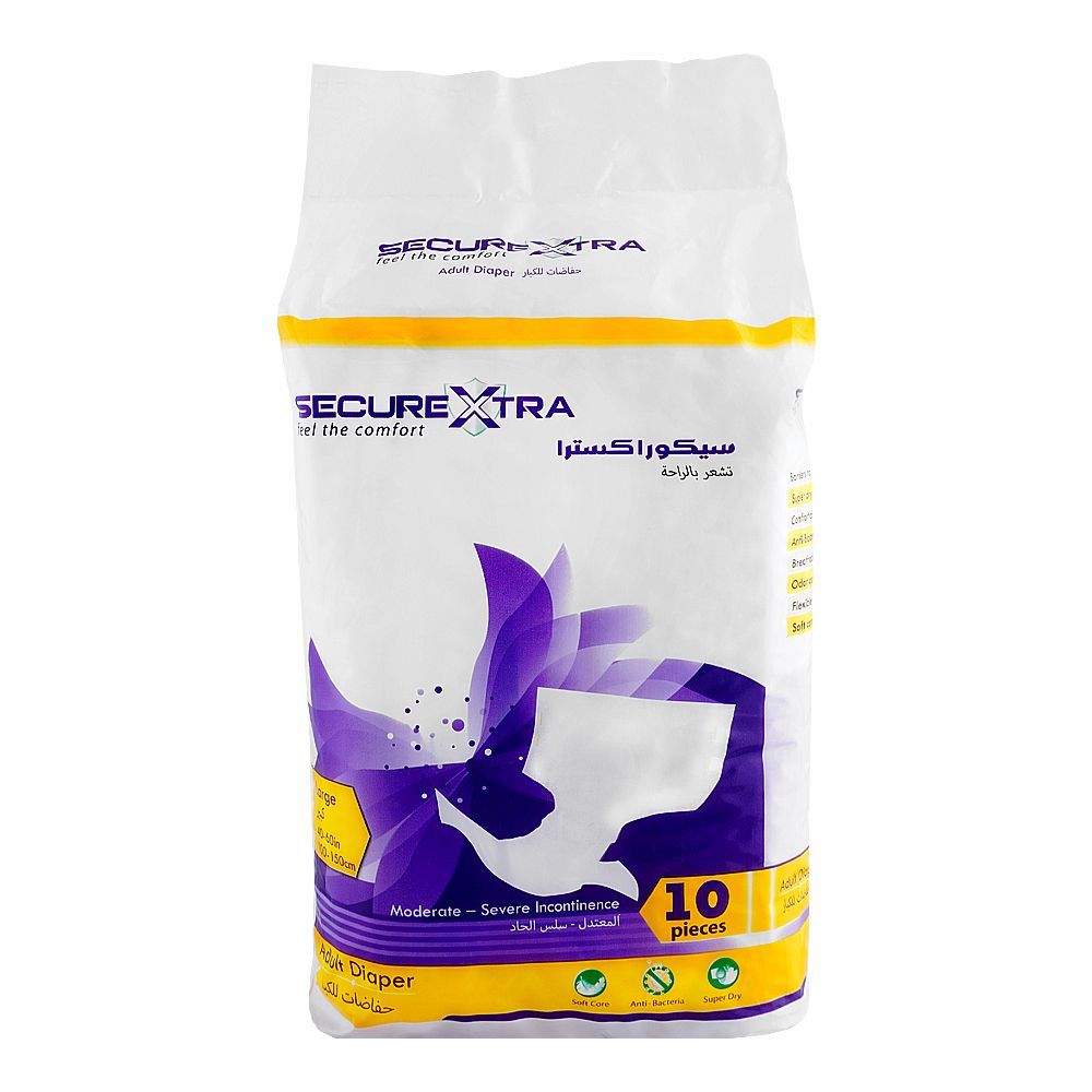 Buy Secure Xtra Adult Diaper 40-60 Inches, Large, 10-Pack Online at Special  Price in Pakistan 