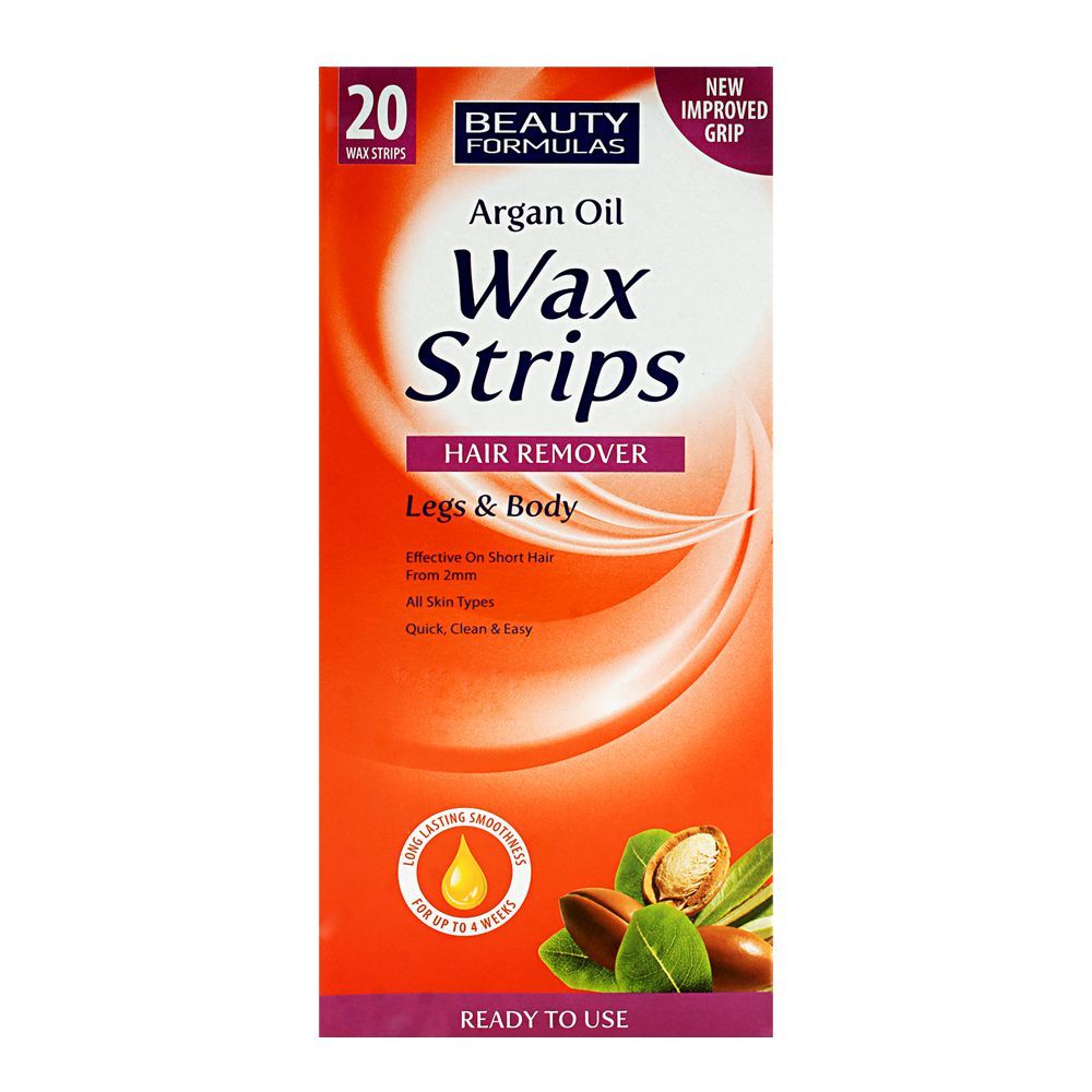 Buy Beauty Formulas Argan Oil Legs Body Hair Removal Wax Strips