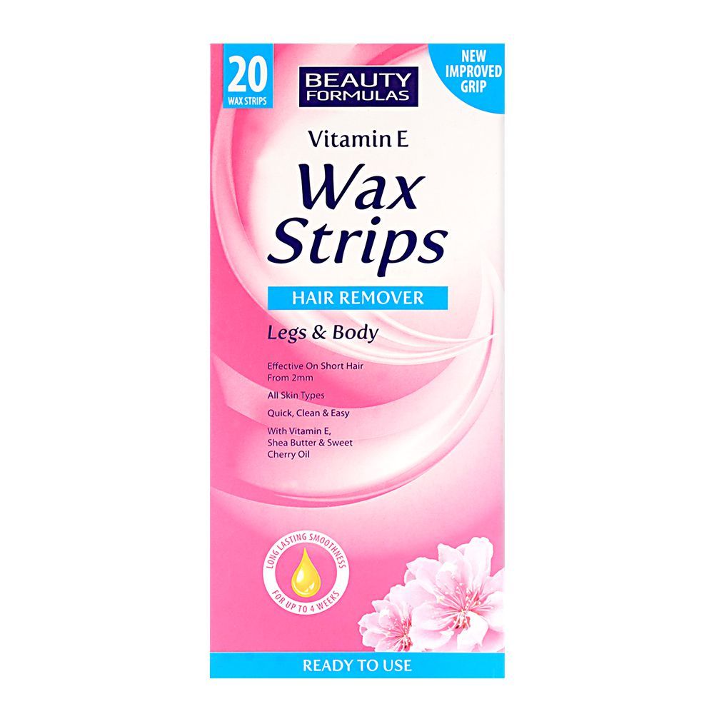 Order Beauty Formulas Vitamin E Legs Body Hair Removal Wax Strips 20 Pack Online At Best Price In Pakistan Naheed Pk