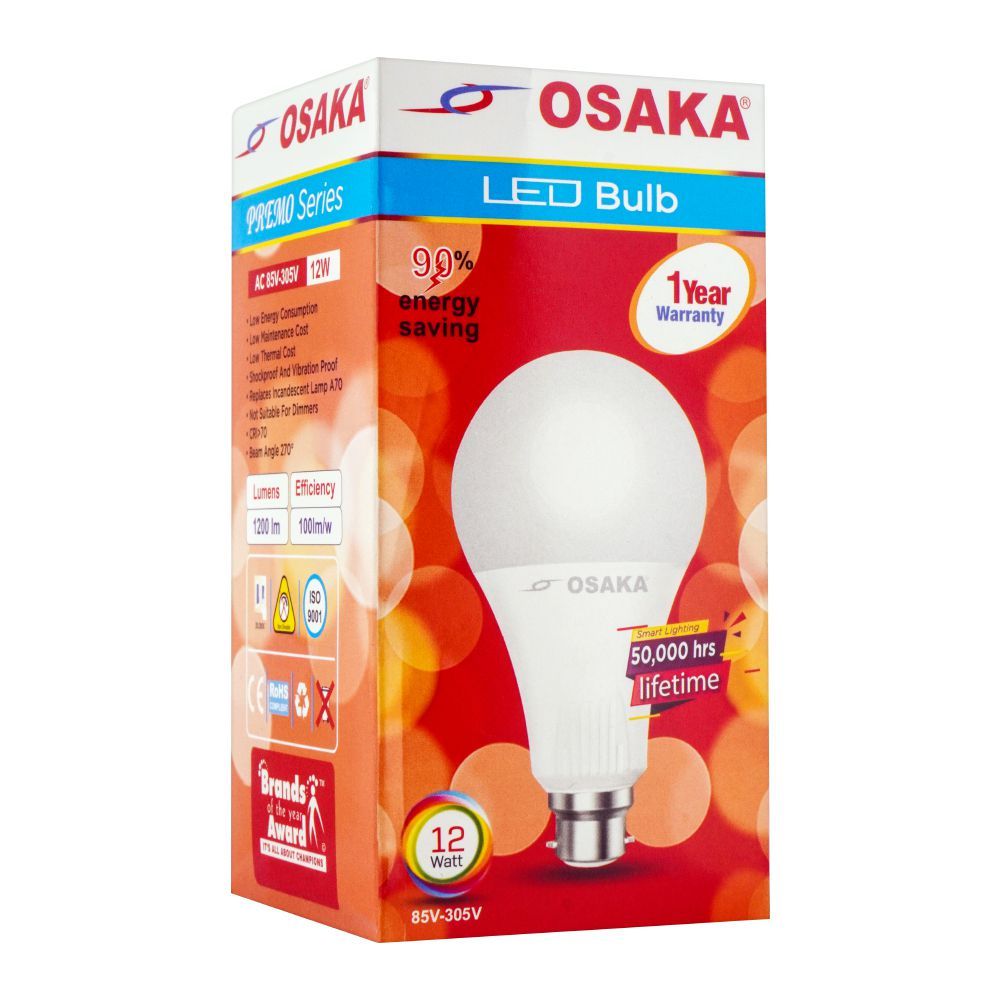 Order Osaka LED Bulb, 12W, E27, Day Light Online at Best Price in