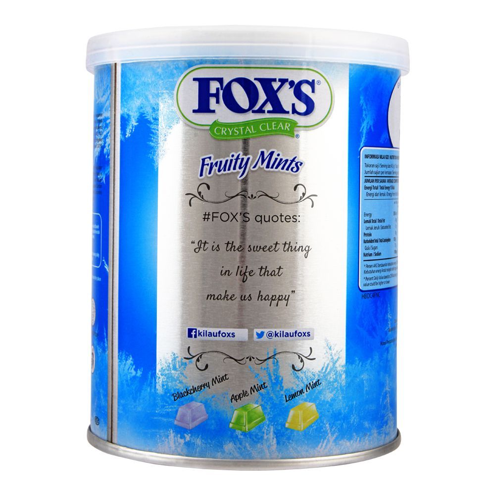 Order Foxs Crystal Clear Fruity Mints Flavored Candy Tin 180g Online At Special Price In 