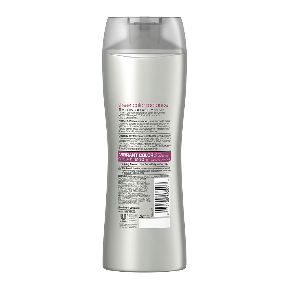 Order Suave Professionals Sheer Color Radiance Shampoo Protect And Revive 373ml Online At 5516