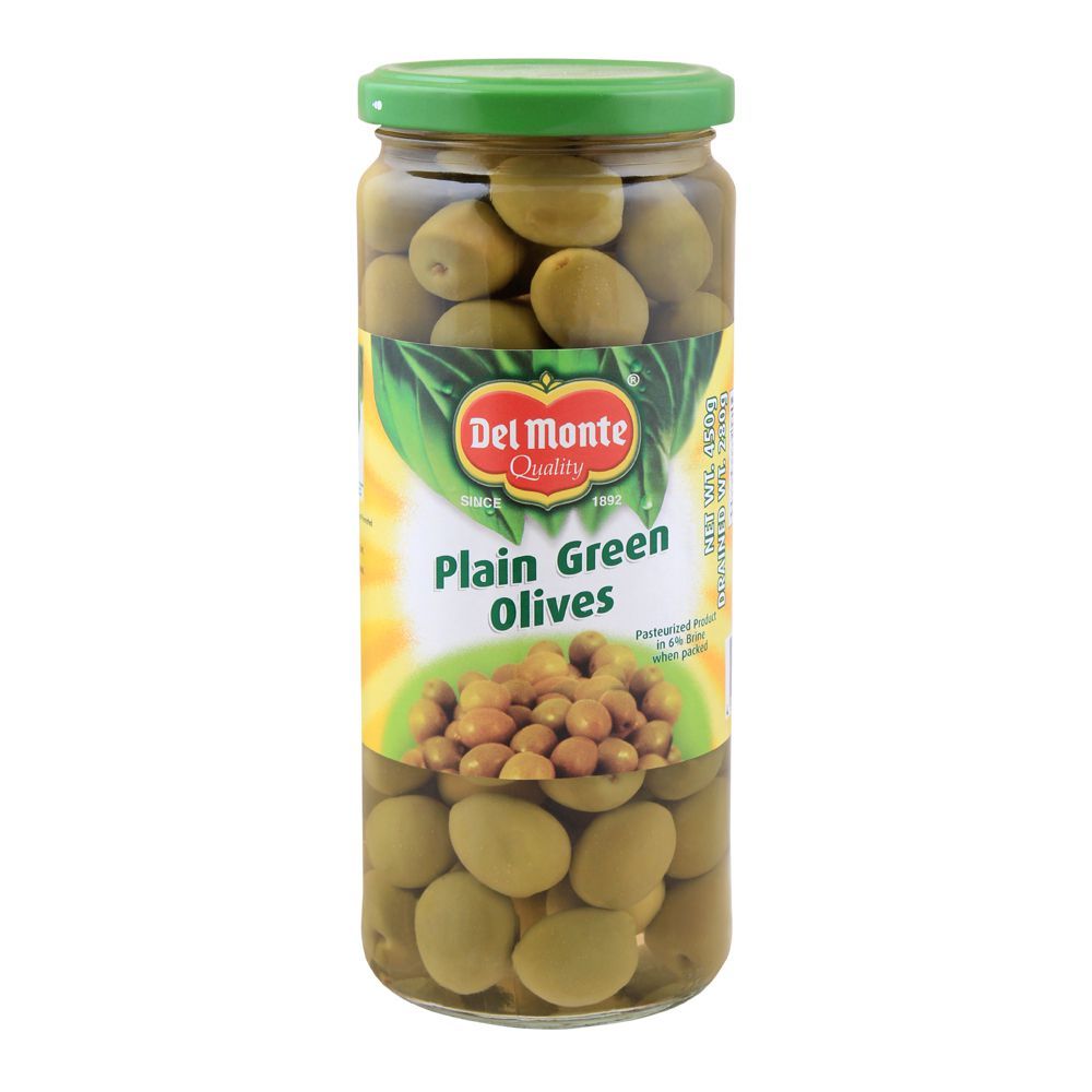 Del Monte Green Whole Olives (Imported from Spain), 450g 
