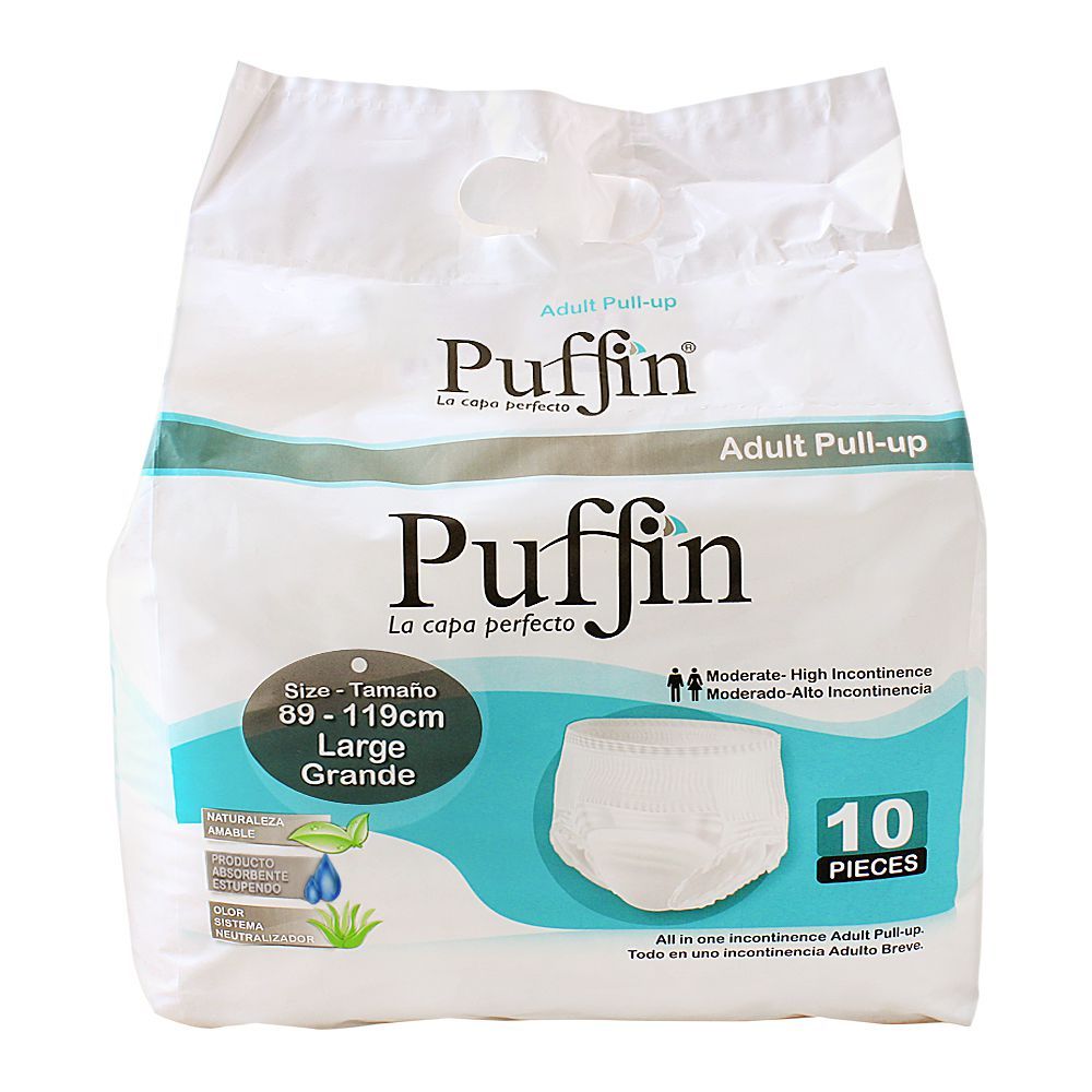 Purchase Puffin Adult Pull-Up, Large 89-119 cm, 10-Pack Online at