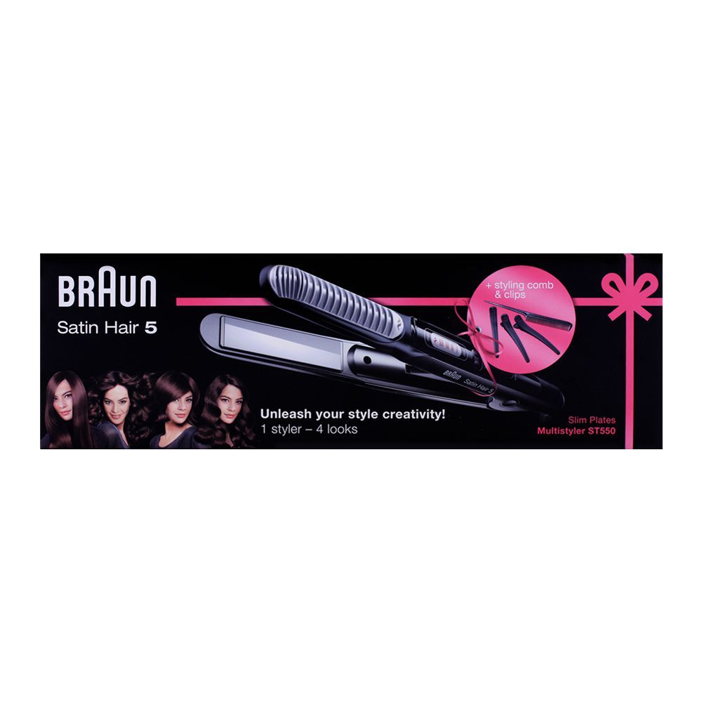 Buy Braun Satin Hair 5 Multistyler Hair Straightener, ST-550 Online at  Special Price in Pakistan 