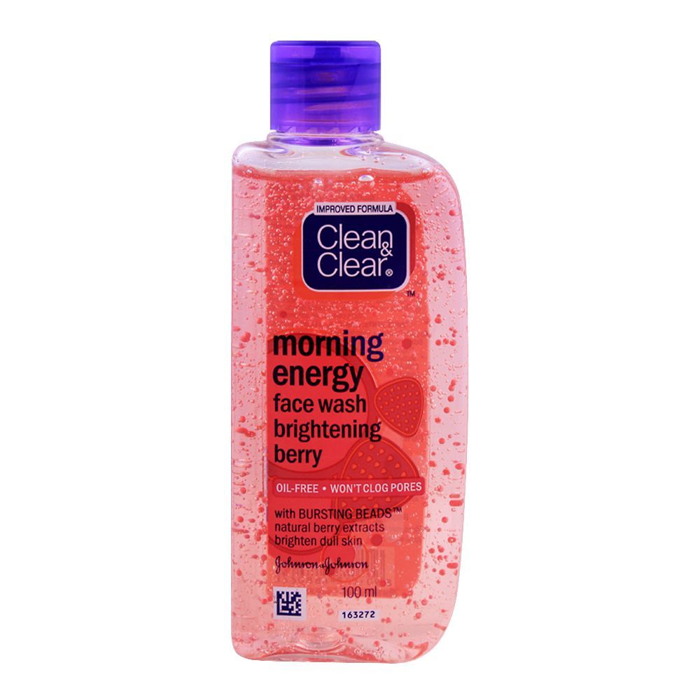 Clean & Clear Morning Energy Face Wash, Brightening Berry, Oil Free, 100mlClean & Clear Morning Energy Face Wash, Brightening Berry, Oil Free, 100ml