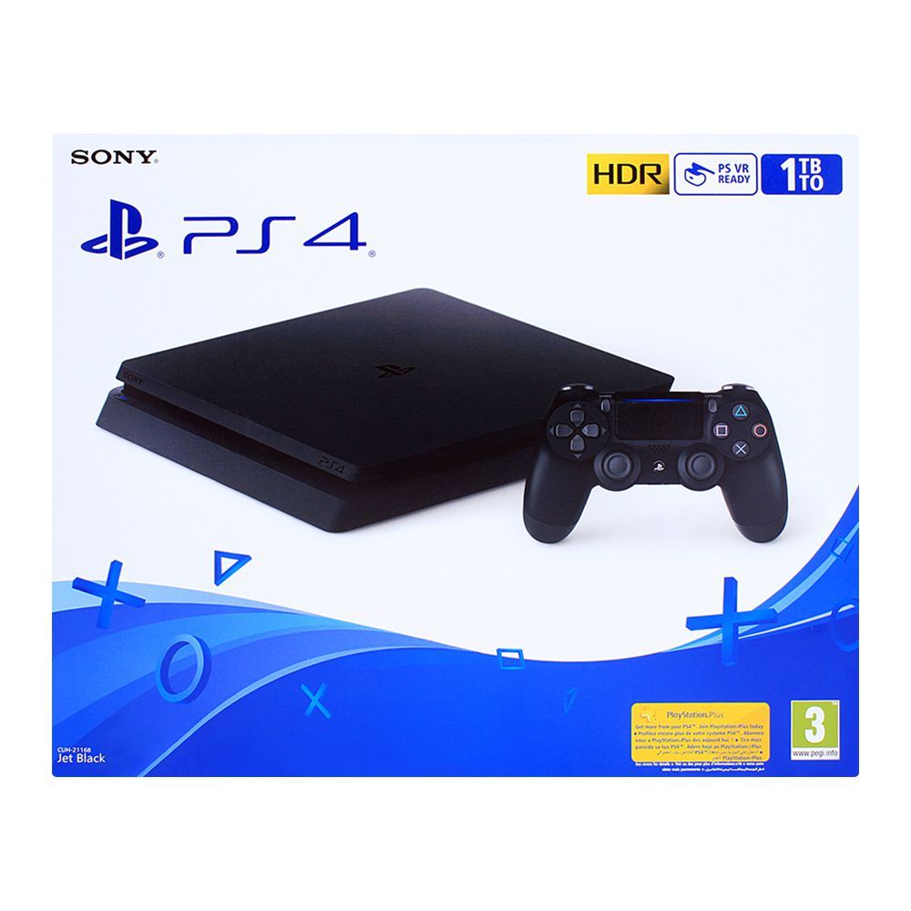 Buy Sony PlayStation 4 (PS4) Slim 1TB Console Jet Black (PAL) - CUH-2116B Online at Best Price