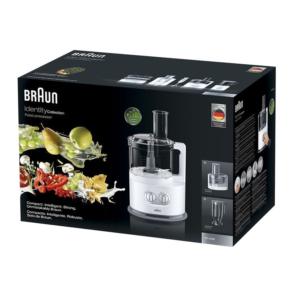 Braun FP5150 Food Processor White IdentityCollection 1000W GENUINE NEW 220  volts 50 Hz BLACK/WHITE NOT FOR USA