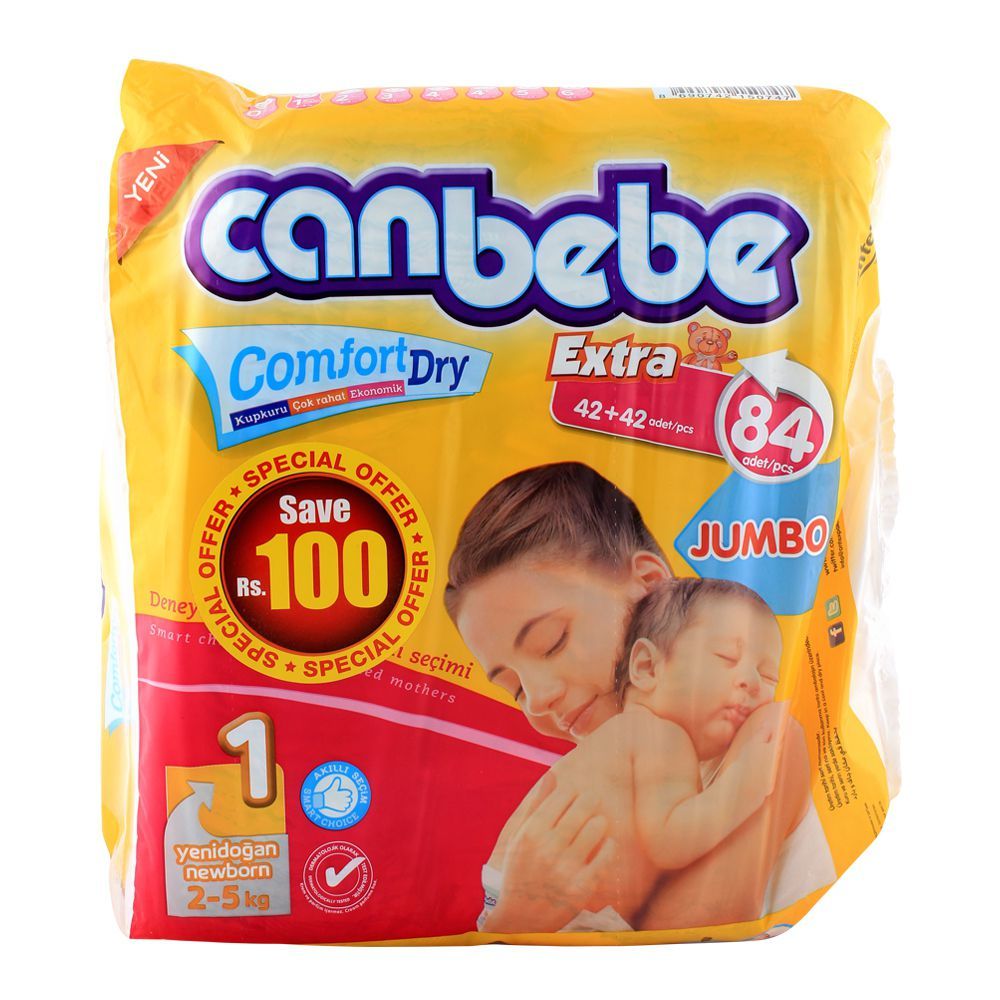 Buy Canbebe Jumbo New Born No 1 2 5 Kg 84 Pack Online At Special Price In Pakistan Naheed Pk
