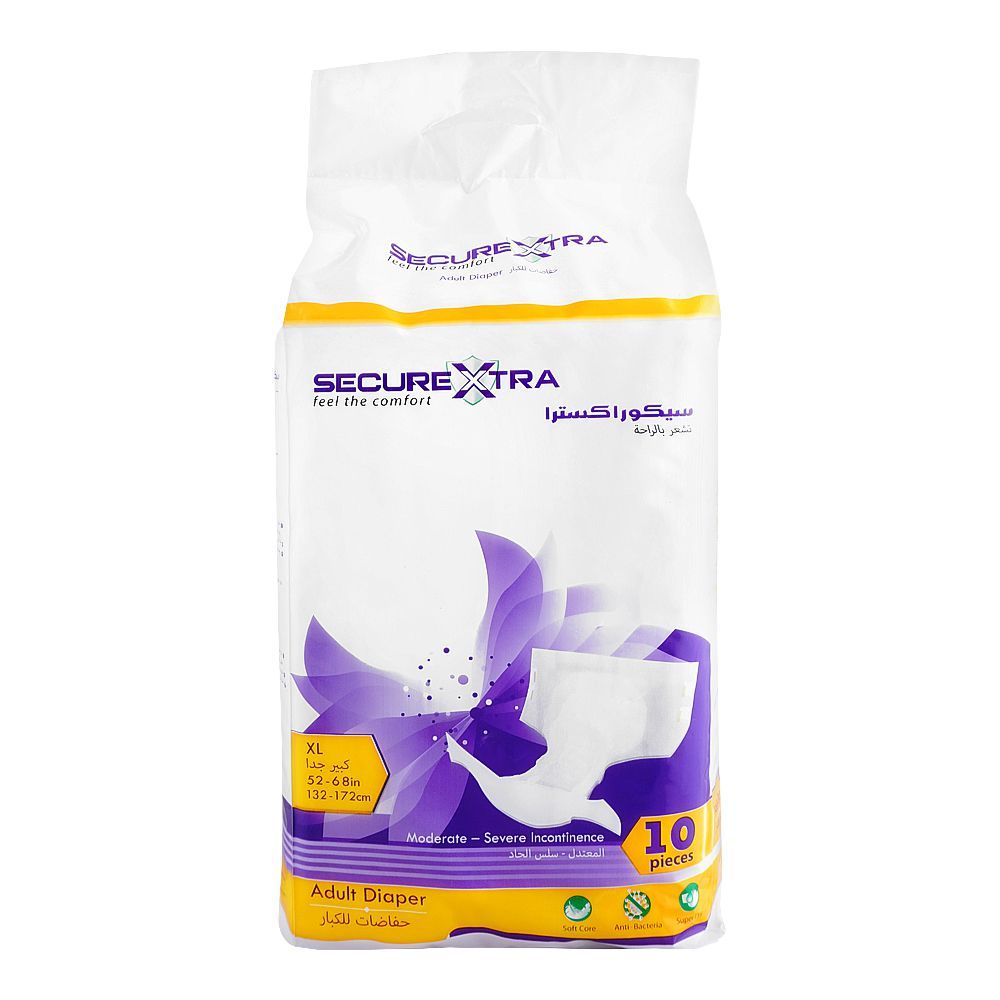 Order Secure Xtra Adult Diaper 52-68 Inches, XLarge, 10-Pack Online at  Special Price in Pakistan 