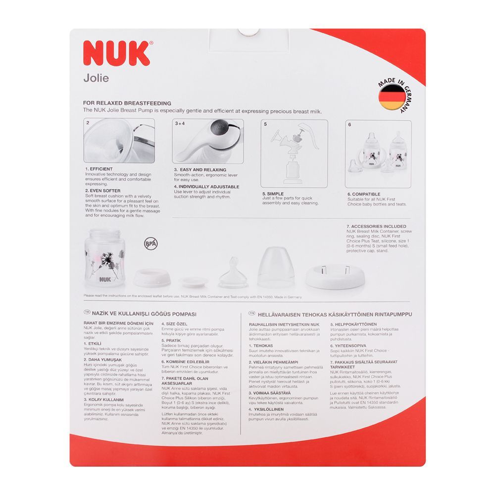 Zuivelproducten Thespian Samenstelling Nuk Jolie Manual Breast Pump, 10749078