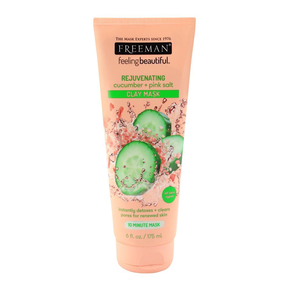 Buy Freeman Rejuvenating Cucumber + Pink Salt Clay Mask 175ml Online at ...