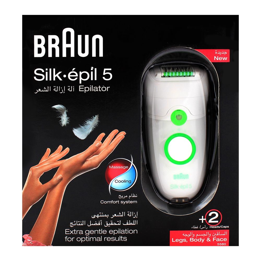 Immorality Trickle Or Purchase Braun Silk Epil 5 Legs, Body & Face Epilator White/Green - 5580  Online at Best Price in Pakistan - Naheed.pk